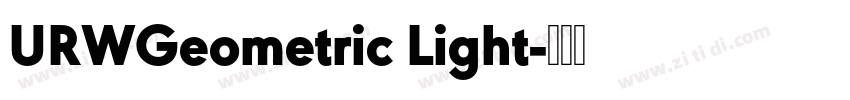 URWGeometric Light字体转换